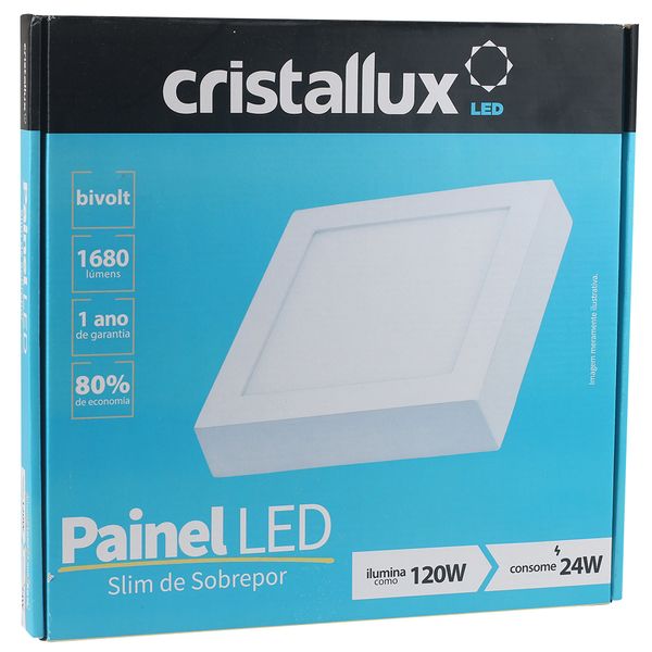 Luminaria-Plafon-LED-de-Sobrepor-24W-Quadrada-Branco-Quente-Ultra-LED-|-Cristallux®-4